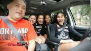 Kap drives around in the Honda Pilot with the UP Lady Maroons